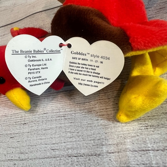 TY Beanie Baby – GOBBLES the Turkey (5.5 in) - Picture 7 of 9